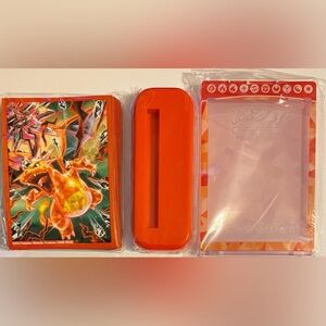 Pokemon Charizard EX Prem. Coll. Ultra Pro Display Stand & 65 Charizard Sleeves